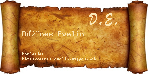 Dénes Evelin névjegykártya