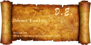 Dénes Evelin névjegykártya